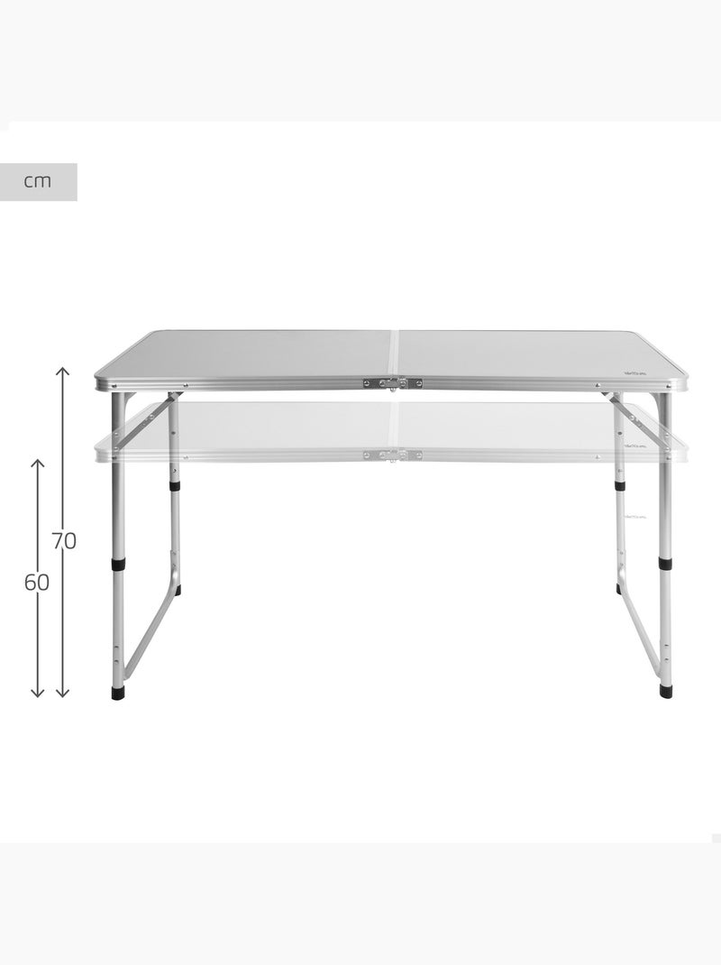 Aktive mesa plegable camping ajustable en altura y superficie antideslizante Blanco - Kiabi
