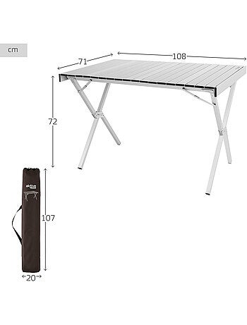 Aktive mesa plegable camping aluminio antideslizante y desmontable