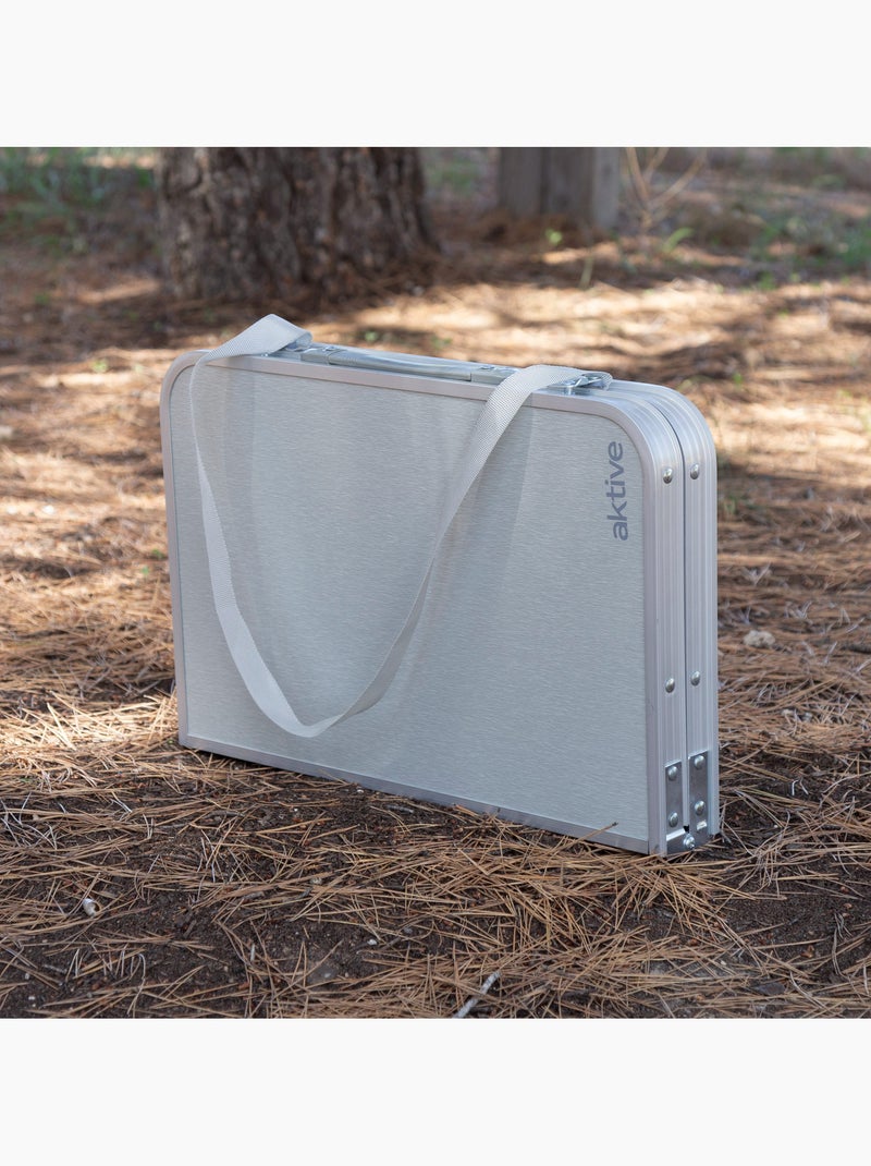 Aktive mesa plegable camping maletín antideslizante con red auxiliar Gris - Kiabi