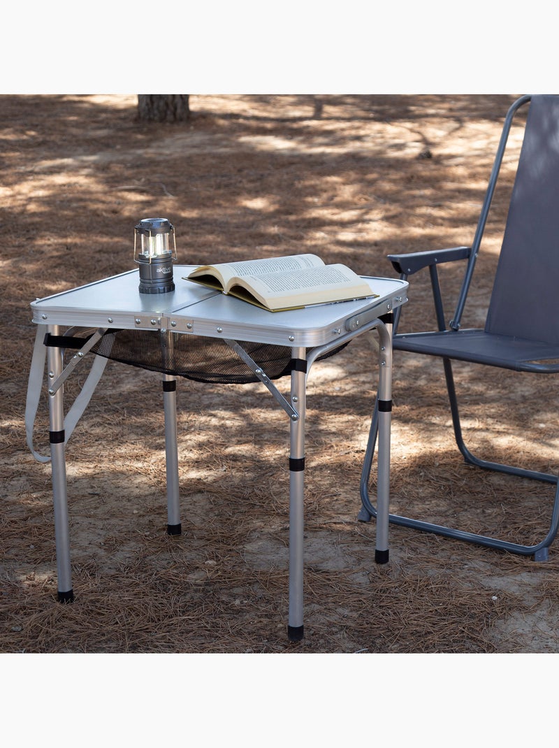 Aktive mesa plegable camping maletín antideslizante con red auxiliar Gris - Kiabi