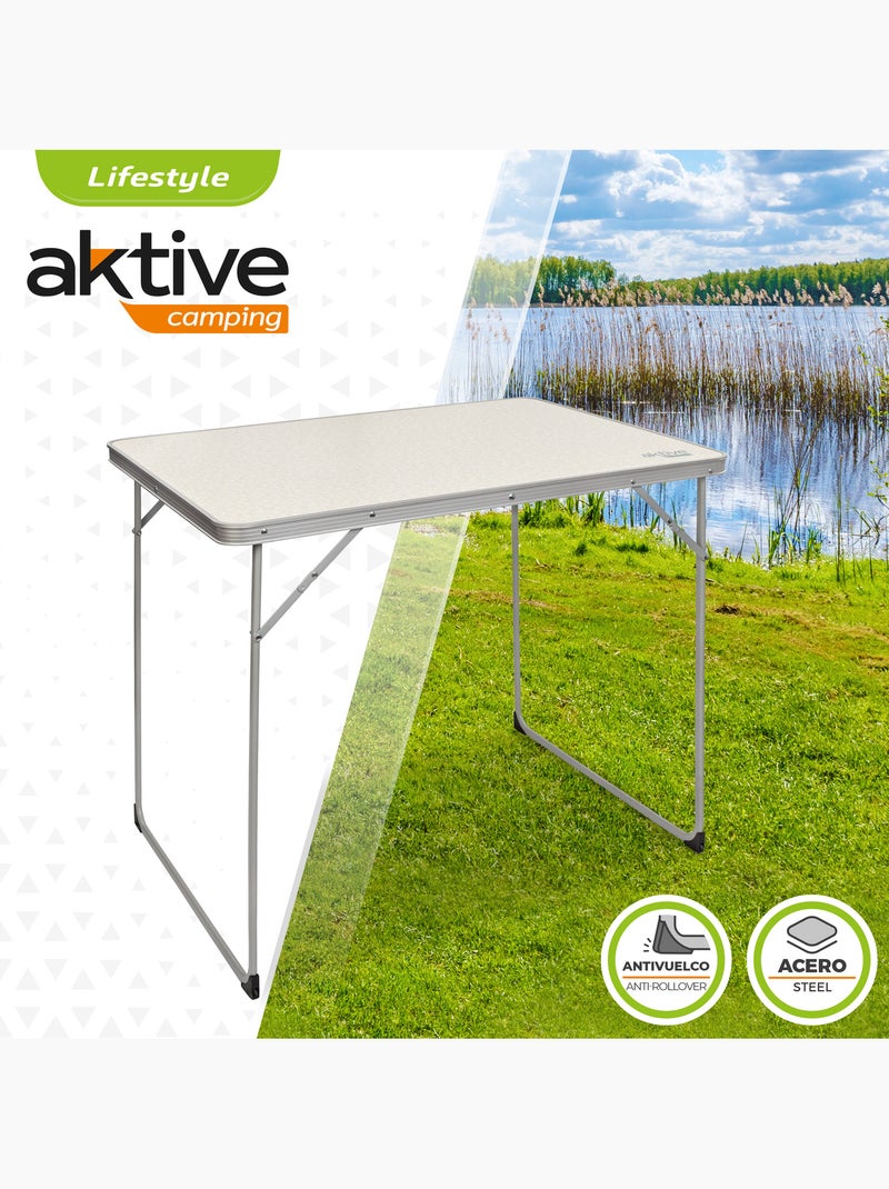 Aktive mesa plegable de camping Crema - Kiabi