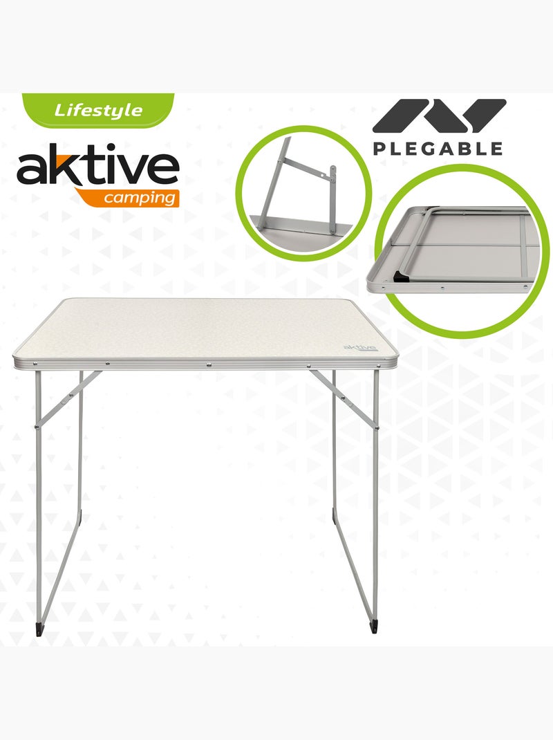 Aktive mesa plegable de camping Crema - Kiabi