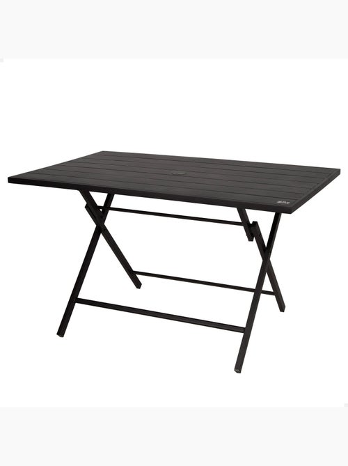Aktive mesa plegable de jardín de acero 4 personas con agujero para sombrilla 120x75x70 cm - Kiabi Aktive mesa plegable de jardín de acero 4 personas con agujero para sombrilla 120x75x70 cm - Kiabi