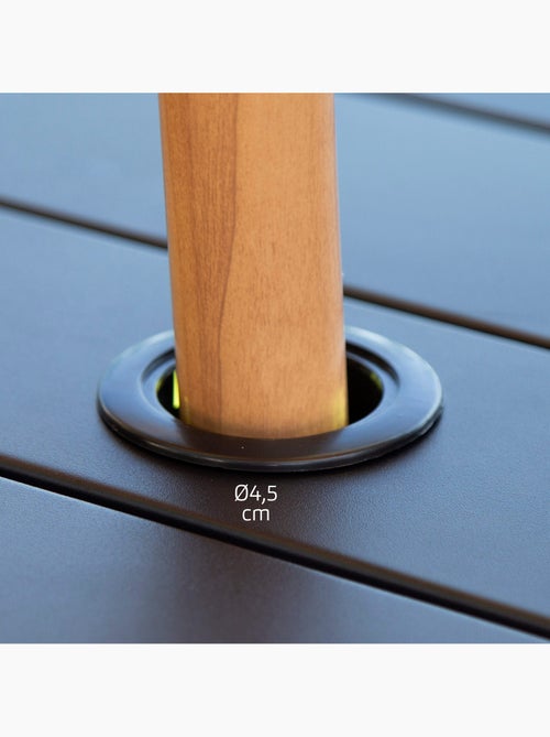 Aktive mesa plegable de jardín de acero 4 personas con agujero para sombrilla 120x75x70 cm - Kiabi Aktive mesa plegable de jardín de acero 4 personas con agujero para sombrilla 120x75x70 cm - Kiabi