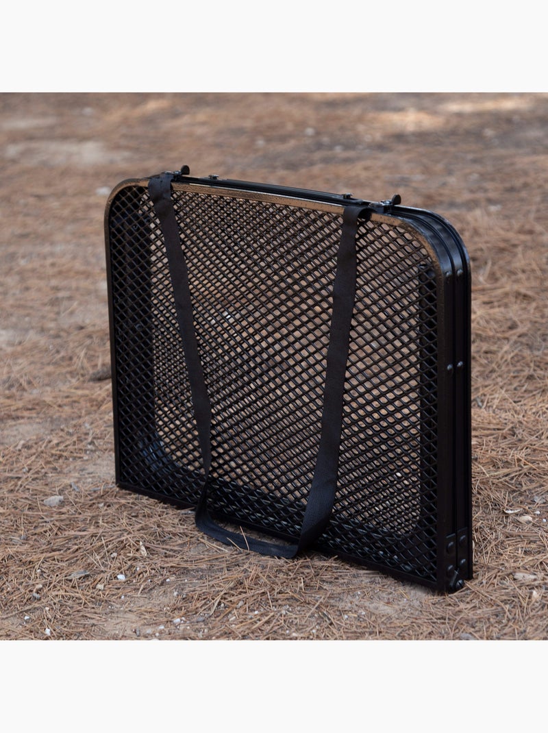 Aktive mesa plegable pequeña camping maletín antivuelco y ultraligera para barbacoa Negro - Kiabi