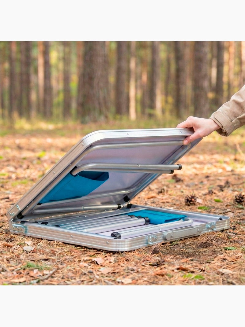 Aktive mesa plegable regulable en altura con 2 taburetes Blanco - Kiabi
