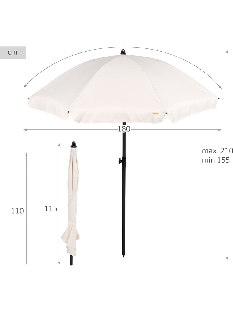 Aktive parasol 200 cm con funda aktive Crema - Kiabi