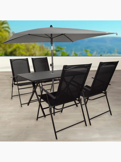 Aktive Parasol de jardín cuadrado 175x175 cm con mástil inclinable - Kiabi