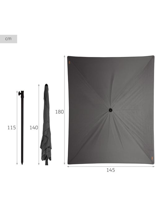 Aktive Parasol rectangular 180x145 cm - Kiabi