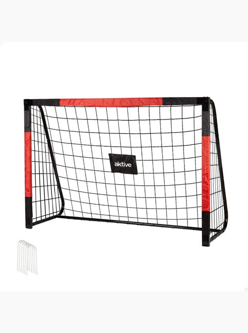 Aktive portería de fútbol 180x60x120 cm de acero con red resistente y 6 piquetas - Kiabi Aktive portería de fútbol 180x60x120 cm de acero con red resistente y 6 piquetas - Kiabi