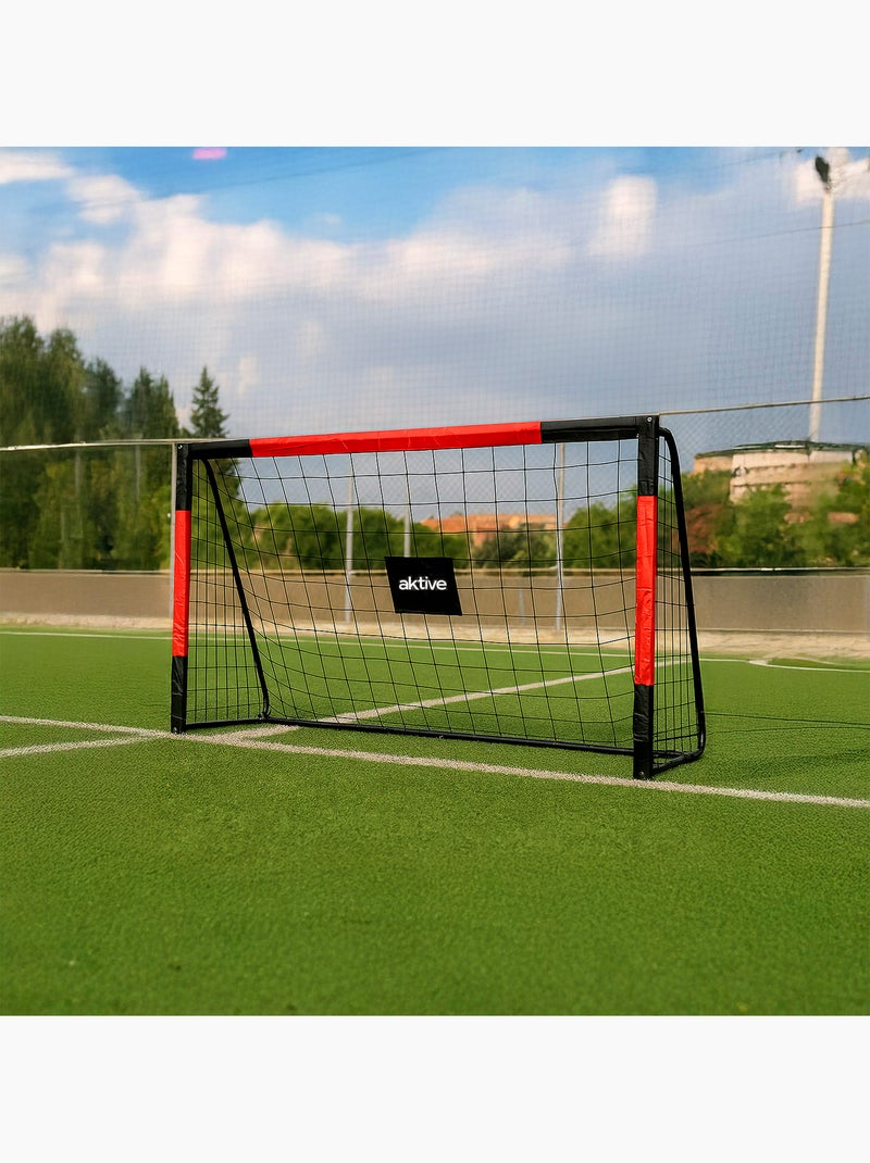 Aktive portería de fútbol 180x60x120 cm de acero con red resistente y 6 piquetas N/D - Kiabi