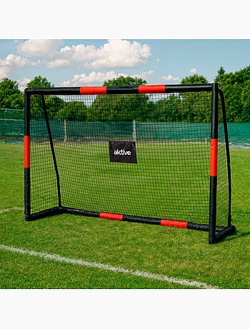 Aktive portería de fútbol 180x60x120 cm estructura con protección, red y piquetas