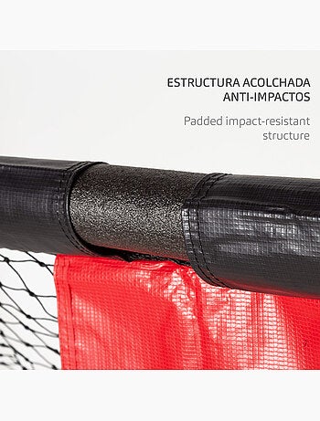 Aktive portería de fútbol 180x60x120 cm estructura con protección, red y piquetas