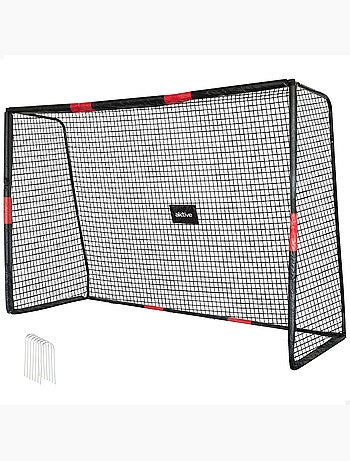 Aktive portería de fútbol 300x120x200 cm estructura con protección, red y piquetas