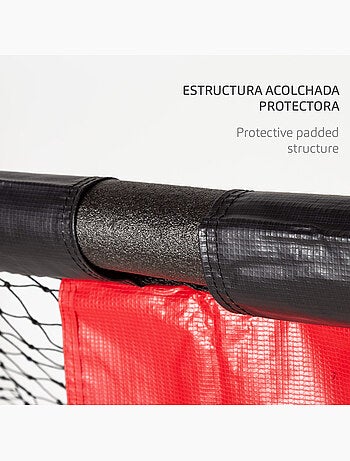 Aktive portería de fútbol 300x120x200 cm estructura con protección, red y piquetas
