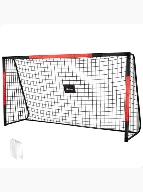 Aktive portería de fútbol 300x90x160 cm de acero con red resistente y 7 piquetas - Kiabi
