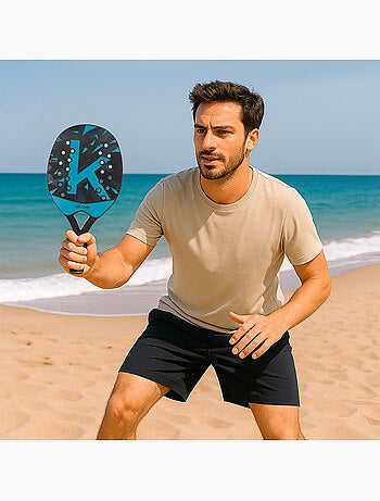 Aktive set 2 palas playa 22x32x47 cm con pelota y bolsa de red