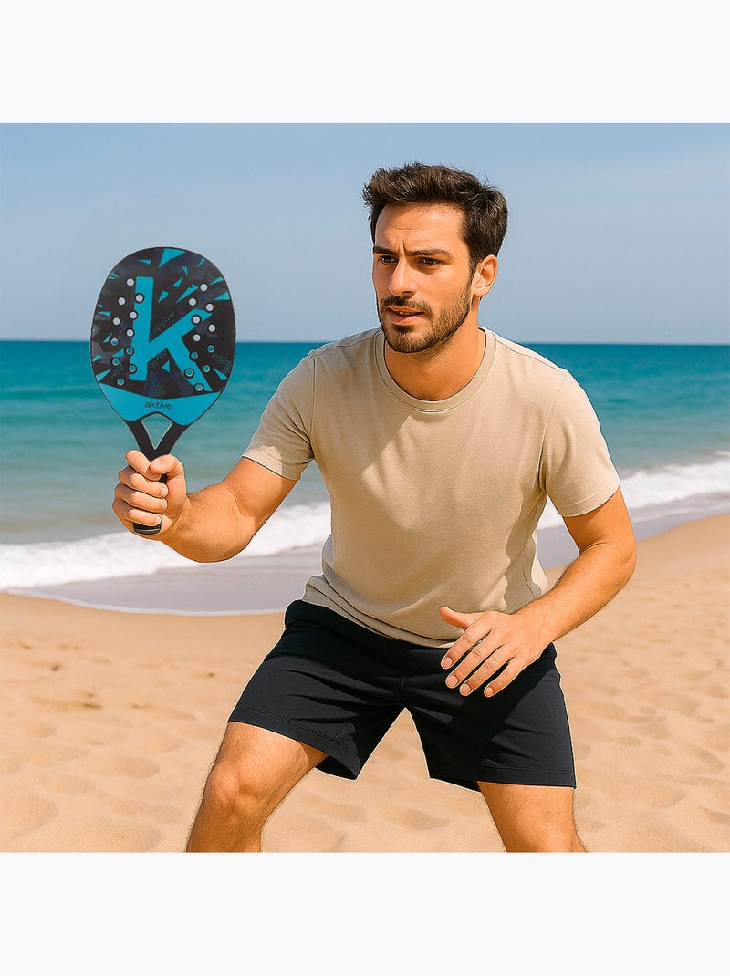 Aktive set 2 palas playa 22x32x47 cm con pelota y bolsa de red N/D - Kiabi