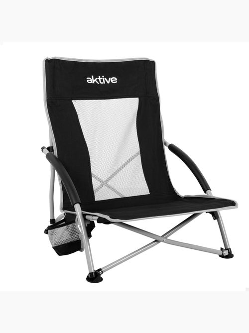 Aktive silla plegable 50x51x67 cm camping baja y transpirable c/posavasos - Kiabi