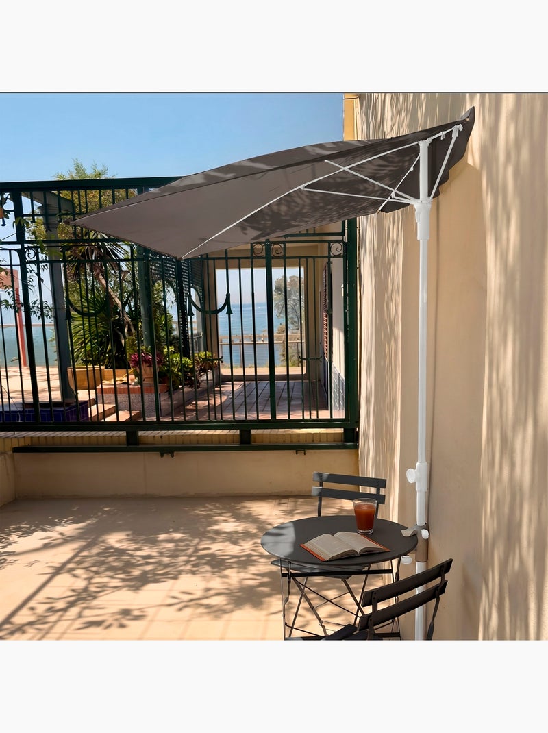 Aktive Sombrilla de pared rectangular 160x100 cm Gris - Kiabi