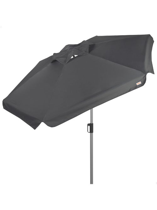 Aktive Sombrilla grande jardín antiviento hexagonal inclinable antracita 230 cm UV50 - Kiabi