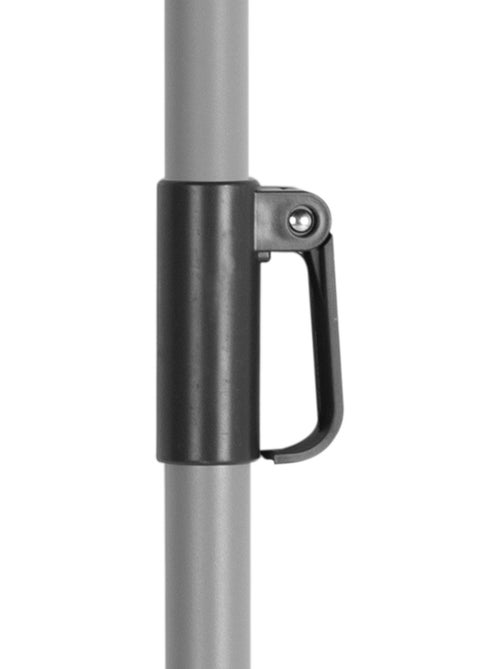 Aktive Sombrilla grande jardín antiviento hexagonal inclinable antracita 230 cm UV50 - Kiabi