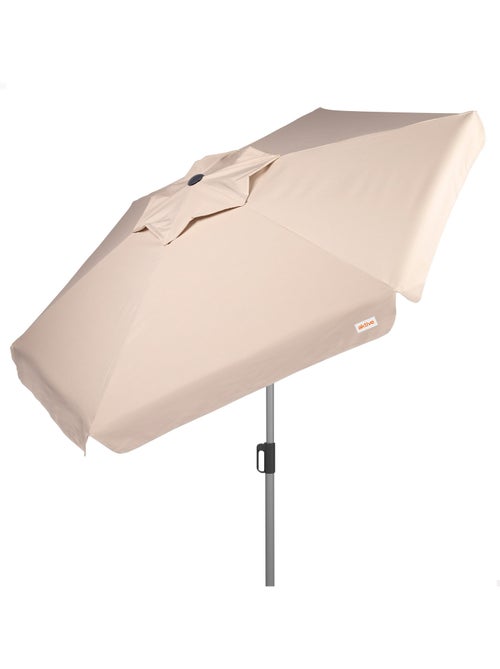 Aktive Sombrilla grande jardín antiviento hexagonal inclinable marfil 230 cm UV50 - Kiabi