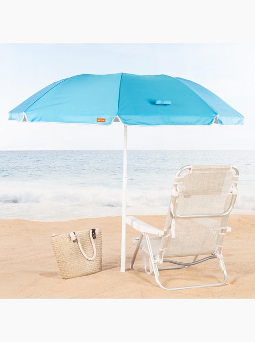 Aktive sombrilla playa plegable compacta 8 varillas 180 cm azul - Kiabi
