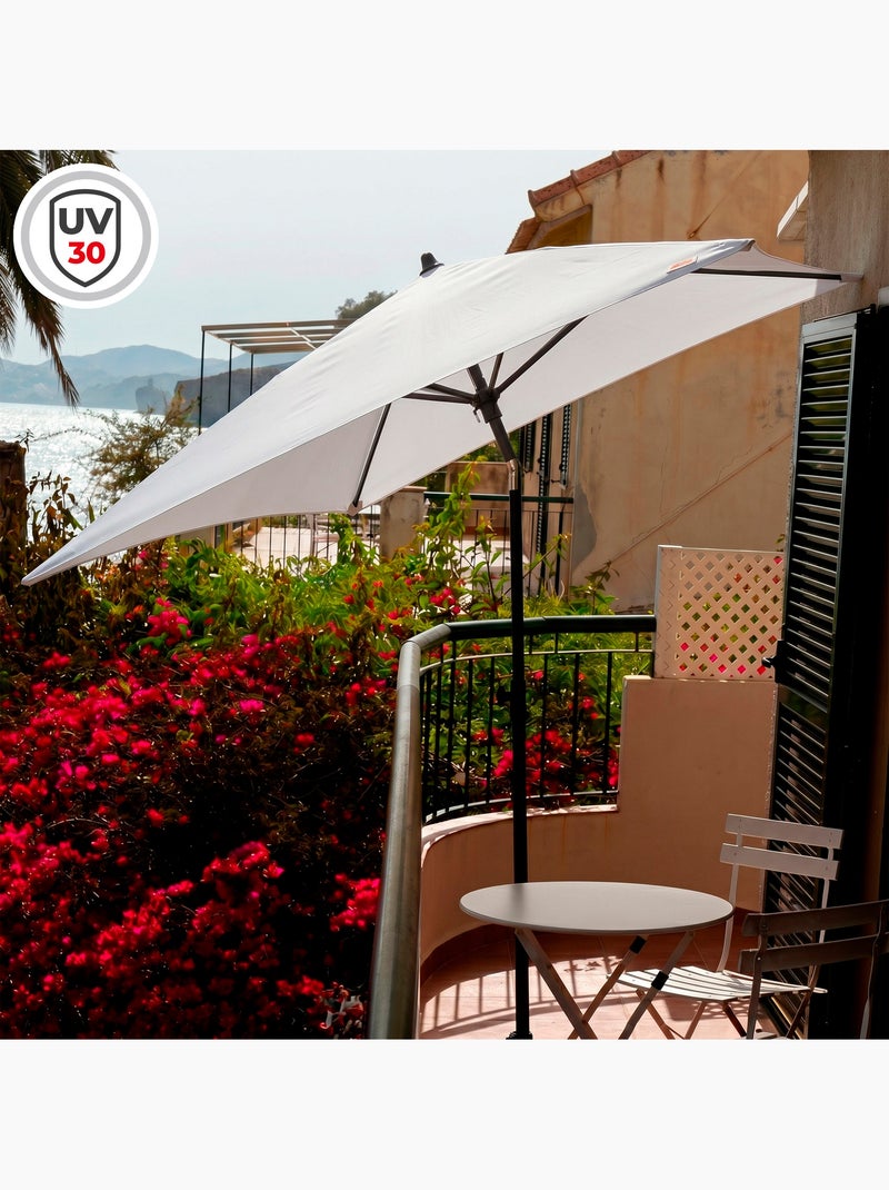 Aktive Sombrilla rectangular para exterior UV30 180x120 cm Blanco - Kiabi
