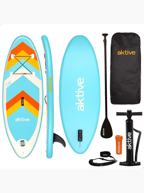 Aktive tabla paddle surf hinchable iniciación con mochila, hinchador y remo - Kiabi
