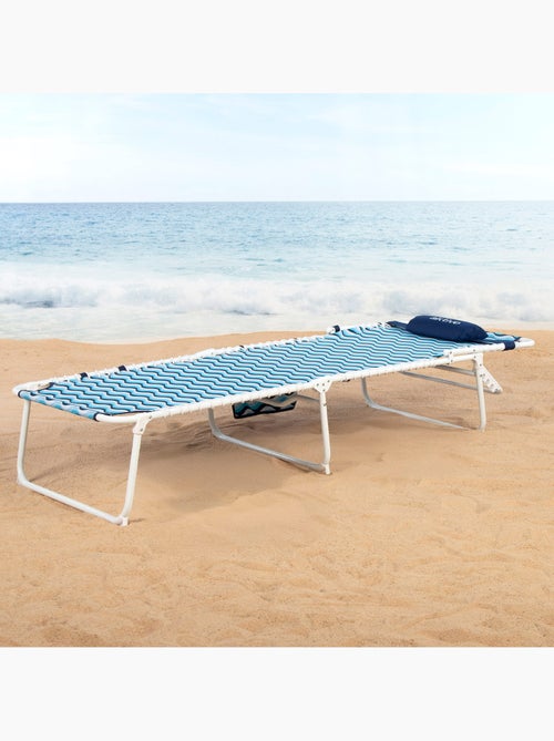 Aktive tumbona playa multiposición 200x70x88 cm azul - Kiabi