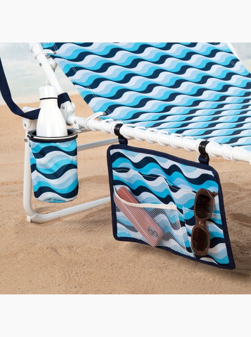Aktive tumbona playa multiposición 200x70x88 cm azul - Kiabi