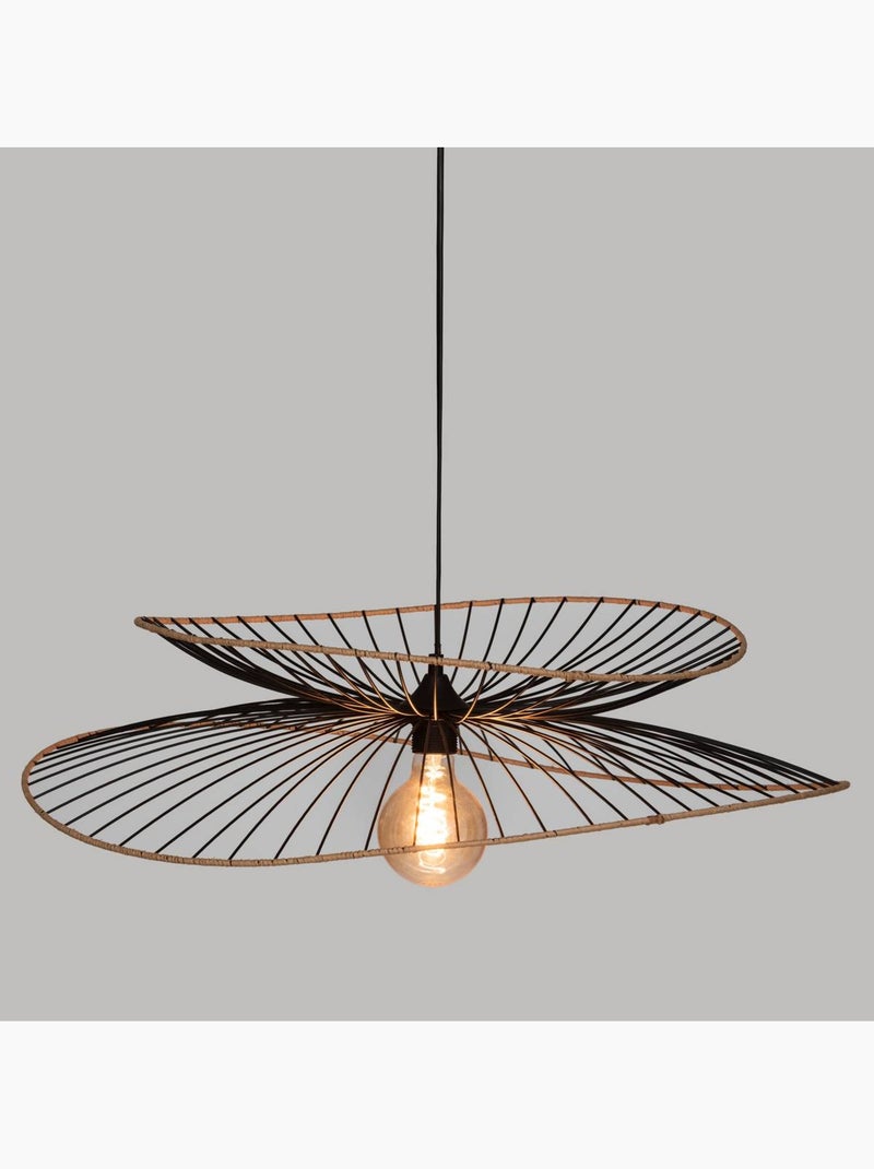 Alara lámpara colgante de metal negro d70cm Negro - Kiabi