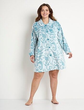 Albornoz bata corta de felpa con botones - Afibel