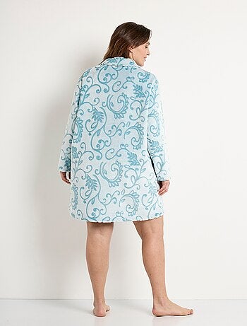 Albornoz bata corta de felpa con botones - Afibel