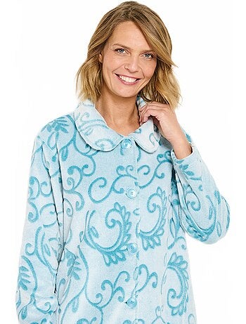 Albornoz bata corta de felpa con botones - Afibel