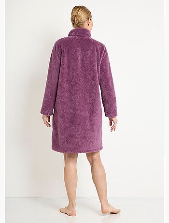 Albornoz corto con cremallera y cuello de felpa - Afibel