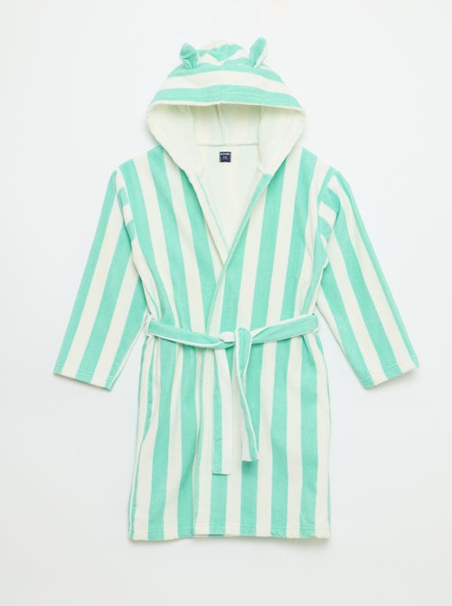 Albornoz de baño a rayas - Kiabi