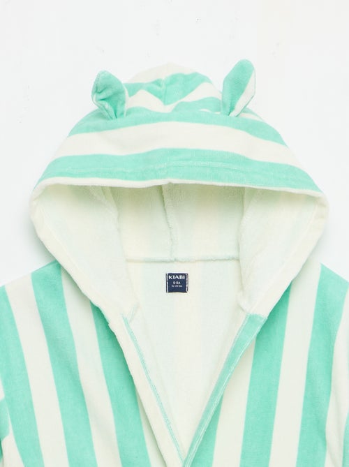 Albornoz de baño a rayas - Kiabi
