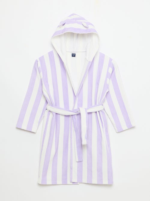 Albornoz de baño a rayas - Kiabi