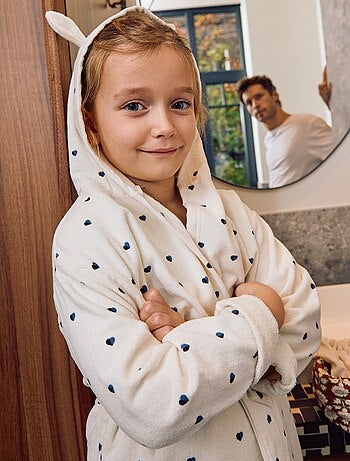 Albornoz de baño de rizo de algodón