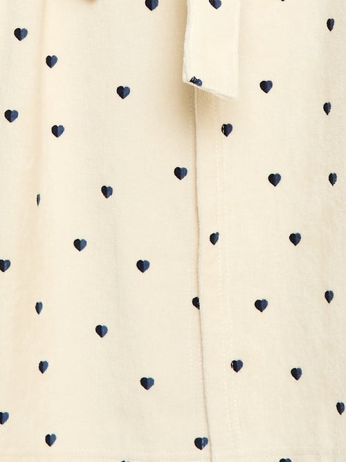 Albornoz de baño de rizo de algodón - Kiabi