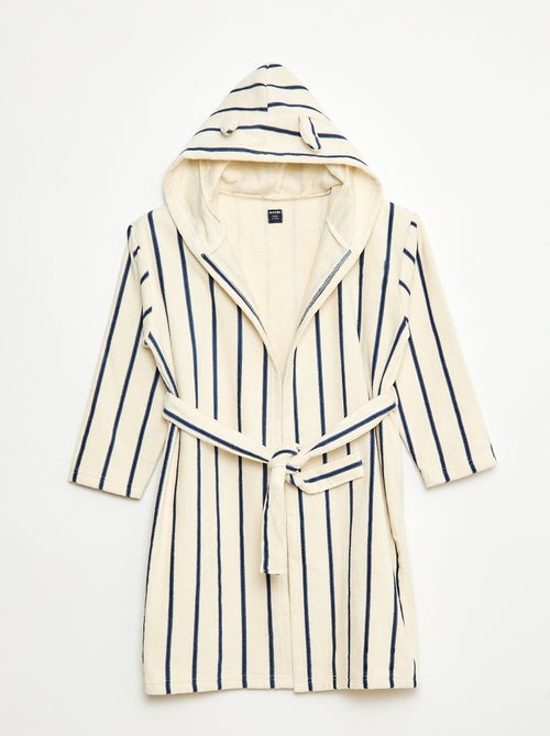 Albornoz de baño de rizo de algodón - Kiabi