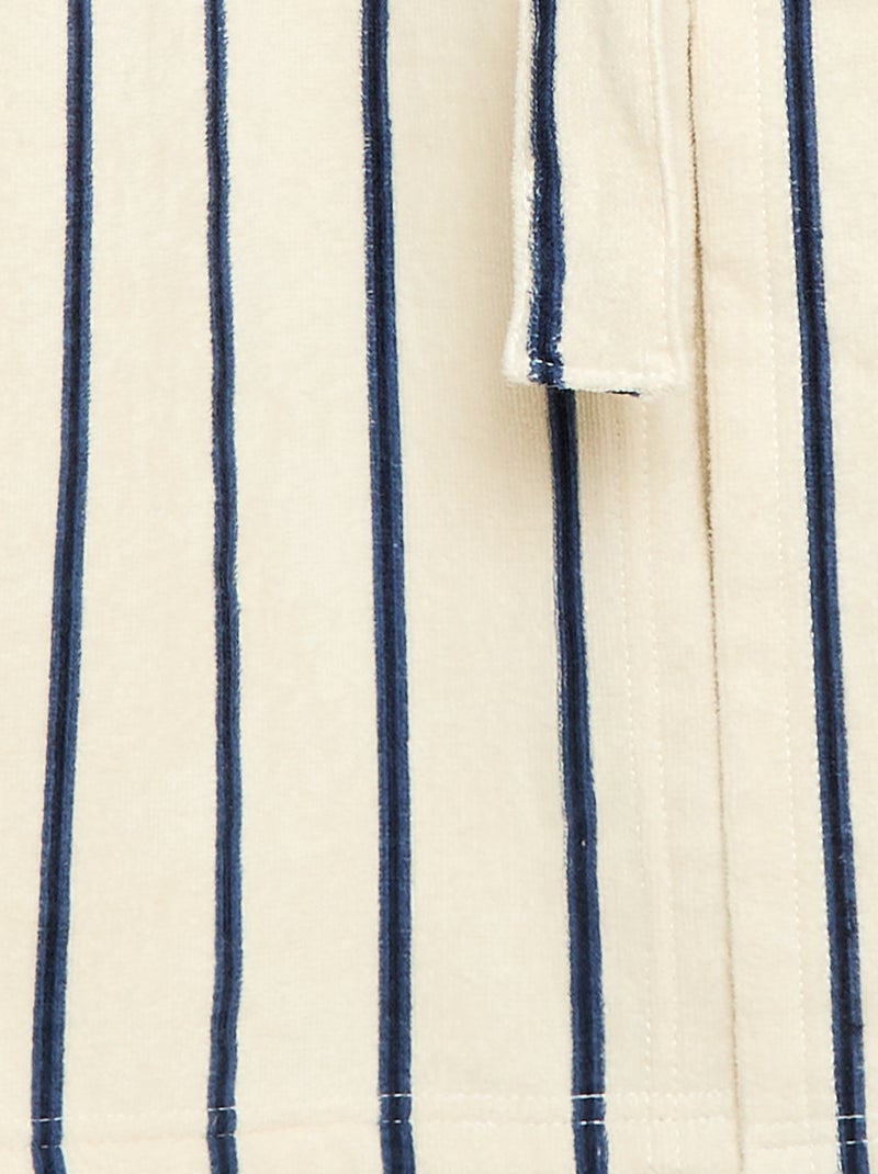 Albornoz de baño de rizo de algodón Blanco - Kiabi