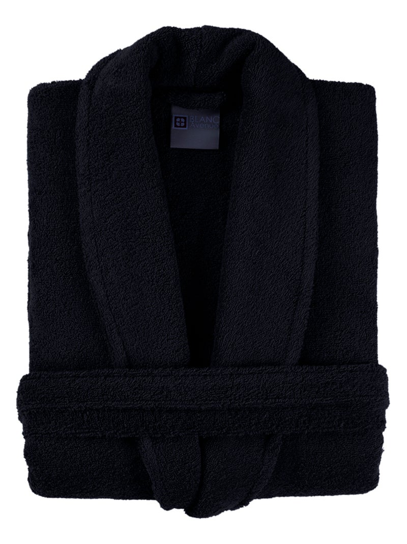 Albornoz de hombre 100% Algodón Negro - Kiabi
