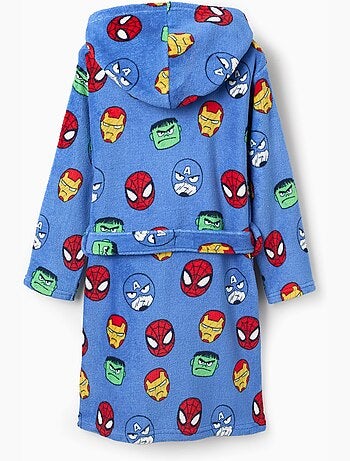 Albornoz de polar coral con motivo avengers