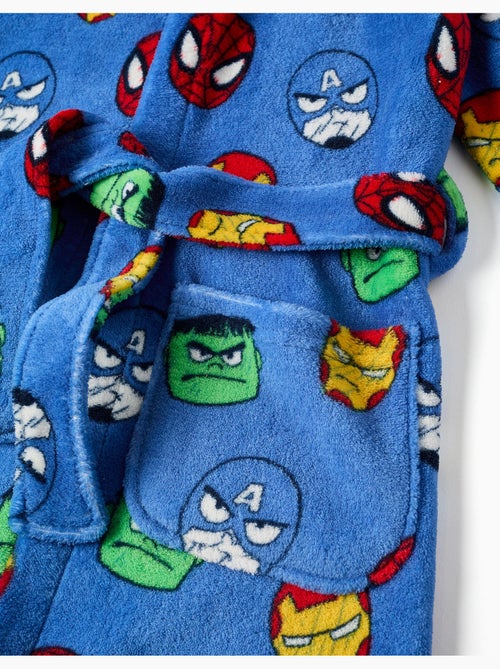 Albornoz de polar coral con motivo avengers - Kiabi