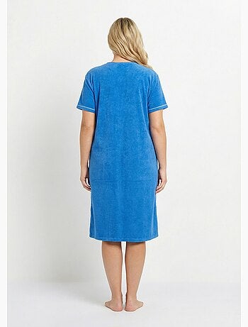 Albornoz de rizo de algodón liso con cremallera - Afibel