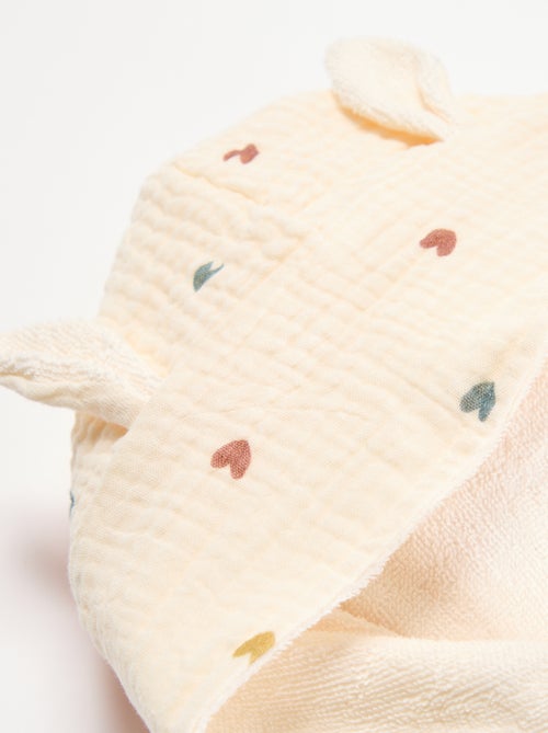 Albornoz de rizo y gasa de algodón - Kiabi Home - Kiabi