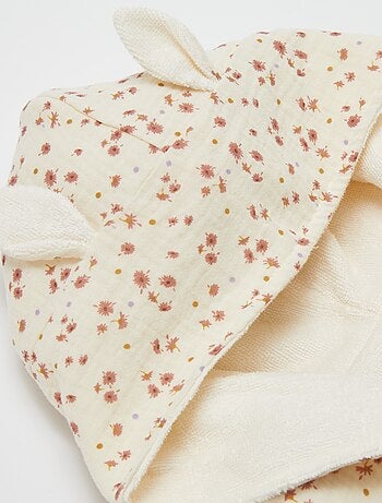 Albornoz de rizo y gasa de algodón - Kiabi Home